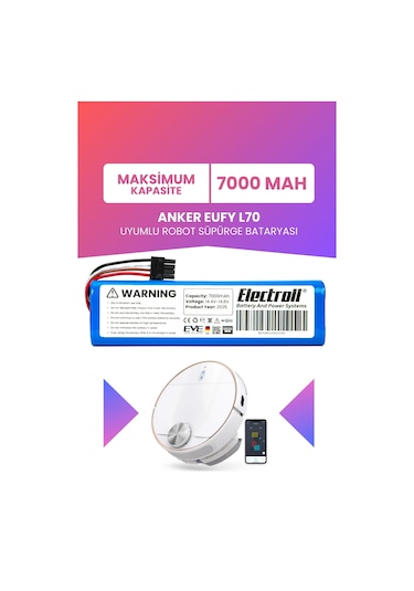 Anker Eufy L70 Hybrid Batarya Ultra Yüksek Kapasite 7.000mah