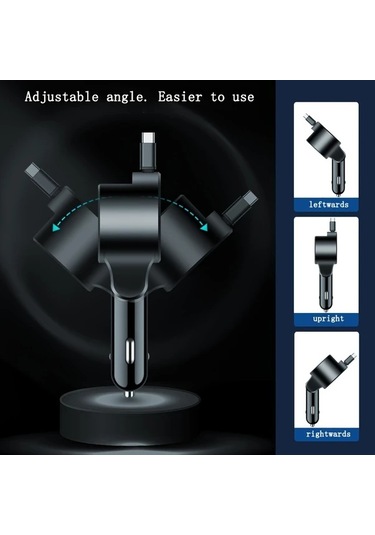 Xuweiwei Siyah Kslmıma 1 Usb 2 Pd Dijital Ekranli Tasinabilir Hizli Sarj Cihazi 12v 36v Uyumlu Cift Cikisli