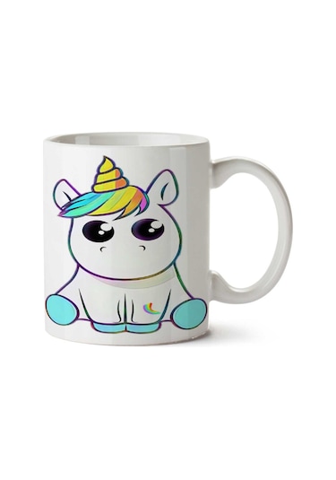 Unicorn 33 Yalnız İki Tarafı Baskılı Kupa Bardak Çok Renkli