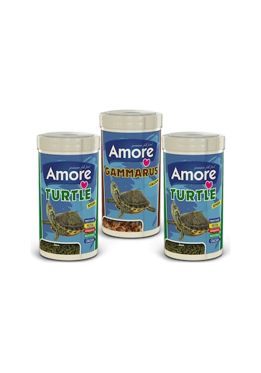Turtle Sticks 500ml ve Gammarus 250ml Kalsiyumlu Kaplumbağa Yemi