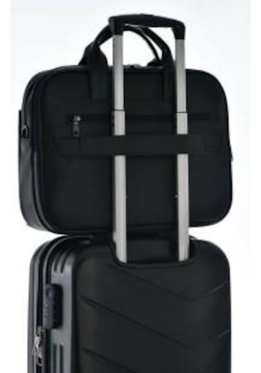 15.6 Unisex Siyah Deri Laptop Bölmeli Evrak Çantası