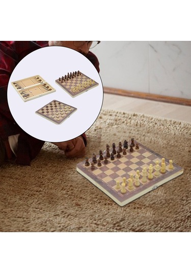 Dolıty Ahşap Satranç Eğitici Oyuncaklar Ev Seyahati Için Oyuncak