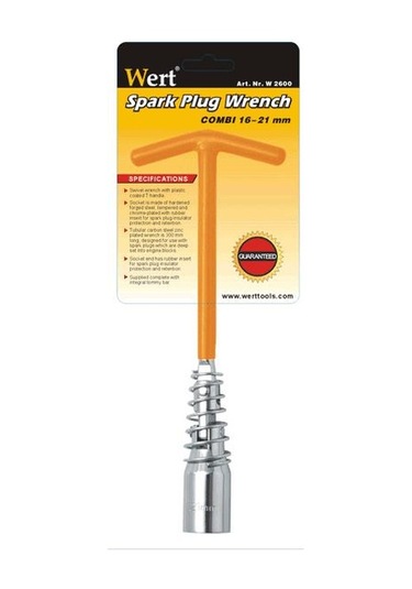 Wert W2600 Mafsallı Kombi Buji Lokma Anahtar 16-21mm