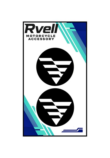 Rvell Voge Uyumlu İkili Damla Sticker 5x5 10 1.Resim