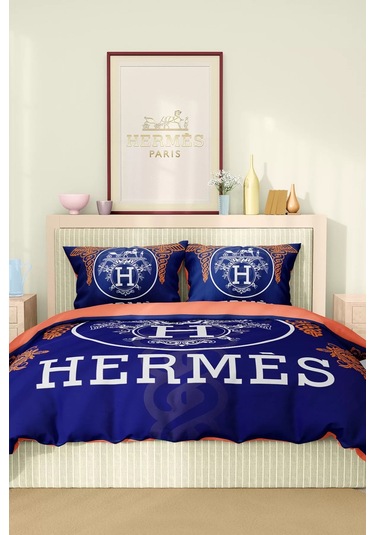 Marka Nevresim Takımı Çift Kişilik Pamuklu Saten Kumaş 6 Parça 3d Dijital Baskı Duvet Cover Set Model No:62 Renkli
