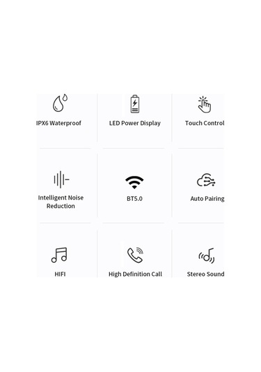 Mufunye Beyaz Xg8 Sayısal Gösterimli Şarj Kutusu İle Kablosuz Spor Kulaklıklar