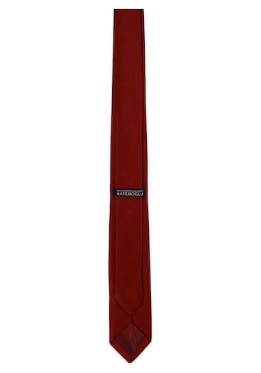 Hatemoğlu Bordo Düz Klasik Micro Kravat 261810Etc003 018 Bordo