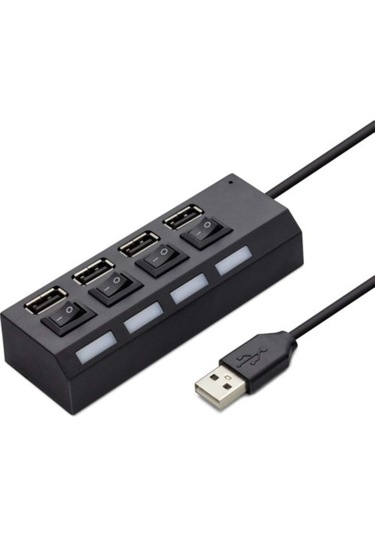Hadron Usb Çoklayıcı Kablolu Anahtarlı 4 Port Hadron Hd-102
