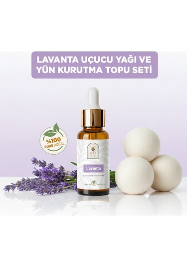 Sera Natura Lavanta Uçucu Yağı 20 ML + Yün Kurutma Topu