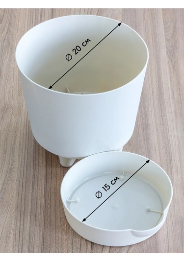 Interm Kökten Sulanmalı Saksı 3 Adet, Her Biri 3,6 L 62104714