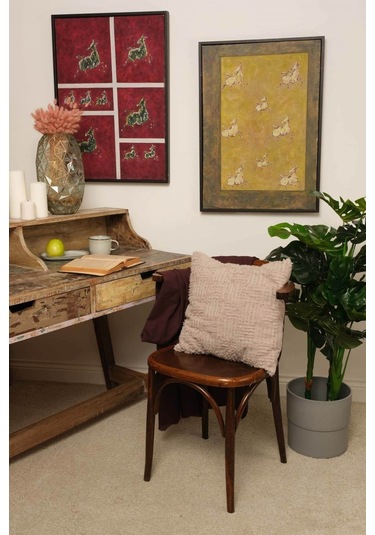 Peraluna Foam Pıllow Şifon Şerit Triko Yastık Kılıfı 45x45 Cm Bej - Bej