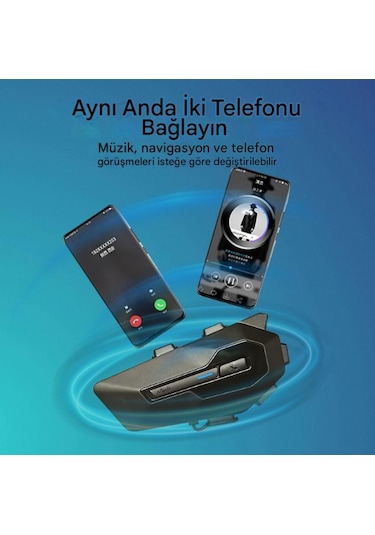 Maxto X2 Motosiklet Intercom Kulaklık Suya Dayanıklı, Gürültü Önleyici, Tüm Kasklarla Uyumlu Bluetooth Kulaklık