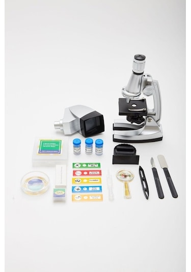 Nikula-50x-100x-200x-400x-600-1200x Çocuklariçin Eğitici Projektörlü Mikroskop Seti Çok Renkli