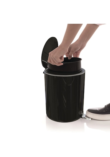 Primanova Lenox Pedallı Çöp Kovası 5 L Siyah