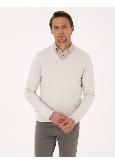 Pierre Cardin Erkek Taş Kazak /triko 50314190-vr049 Taş