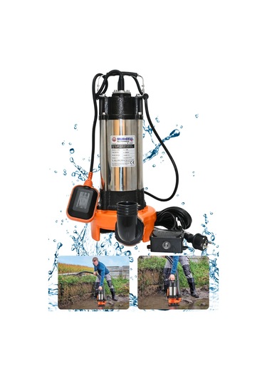 V1100df Bıçaklı Bakır Sargılı Drenaj Pompası Çift Termik Korumalı 1.1kw 1.5hp