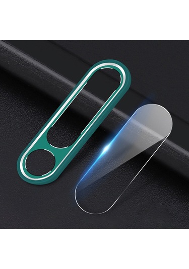 Xiaomi Redmi Note 8 Pro Kamera Cam Koruma + Metal Lens Seti Yeşil
