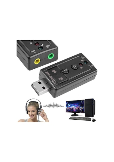 Wozlo 7.1 Virtual 3D USB Ses Kartı