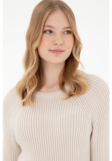U.s. Polo Assn. Kadın Krem Kazak /triko 50297095-vr071 Krem