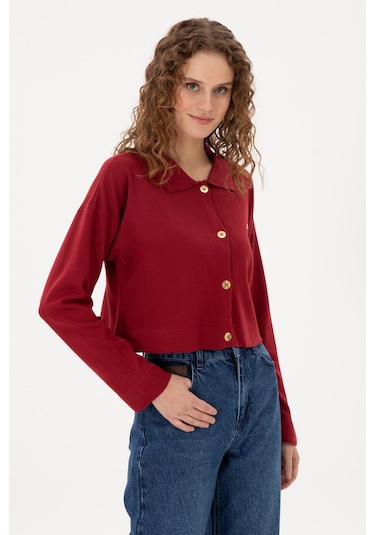 U.s. Polo Assn. Kadın Vişne Hırka Triko 50297152-vr223 Vişne