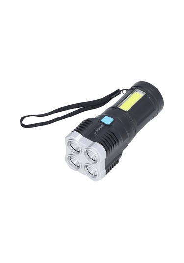 Ximistore9 Plastik Dört Lü Led+cob Feneri, 1200mah Usb Şarjlı, 4 Işık Modu, Ev Ve Dış Mekan İçin, Pil Dahil Diğer