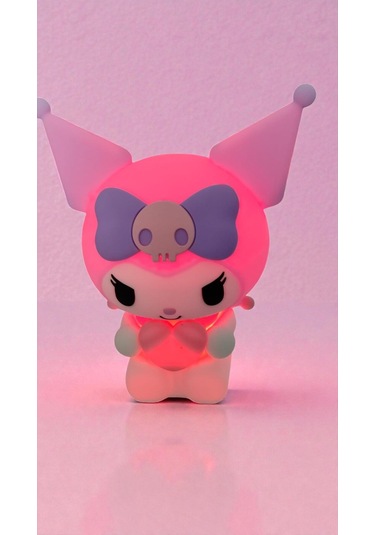 Kuromi Kaliteli Masa Gece Lambası Boyut:12 Cm Çok Renkli