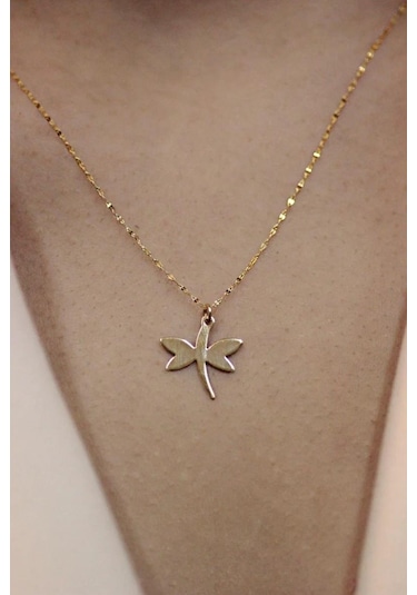 Diamine 14 Ayar Altın Yusufcuk Kolye