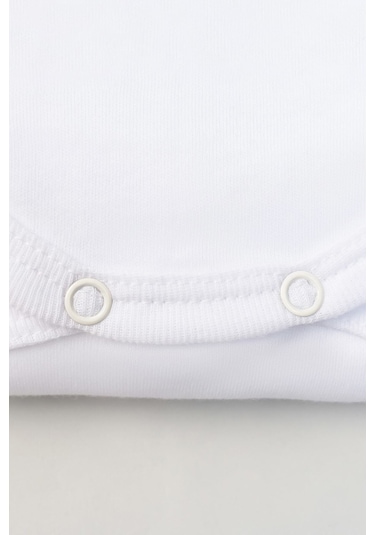 Lilabio %100 Organik Pamuk 5'li Beyaz Uzun Kollu Bebek Body Beyaz