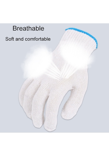 Sones 400g 12 Çift İşçi Koruma Aşınmaya Dayanıklı Pamuklu Eldiven Kalınlaştırılmış Şantiye Çalışma Eldiveni