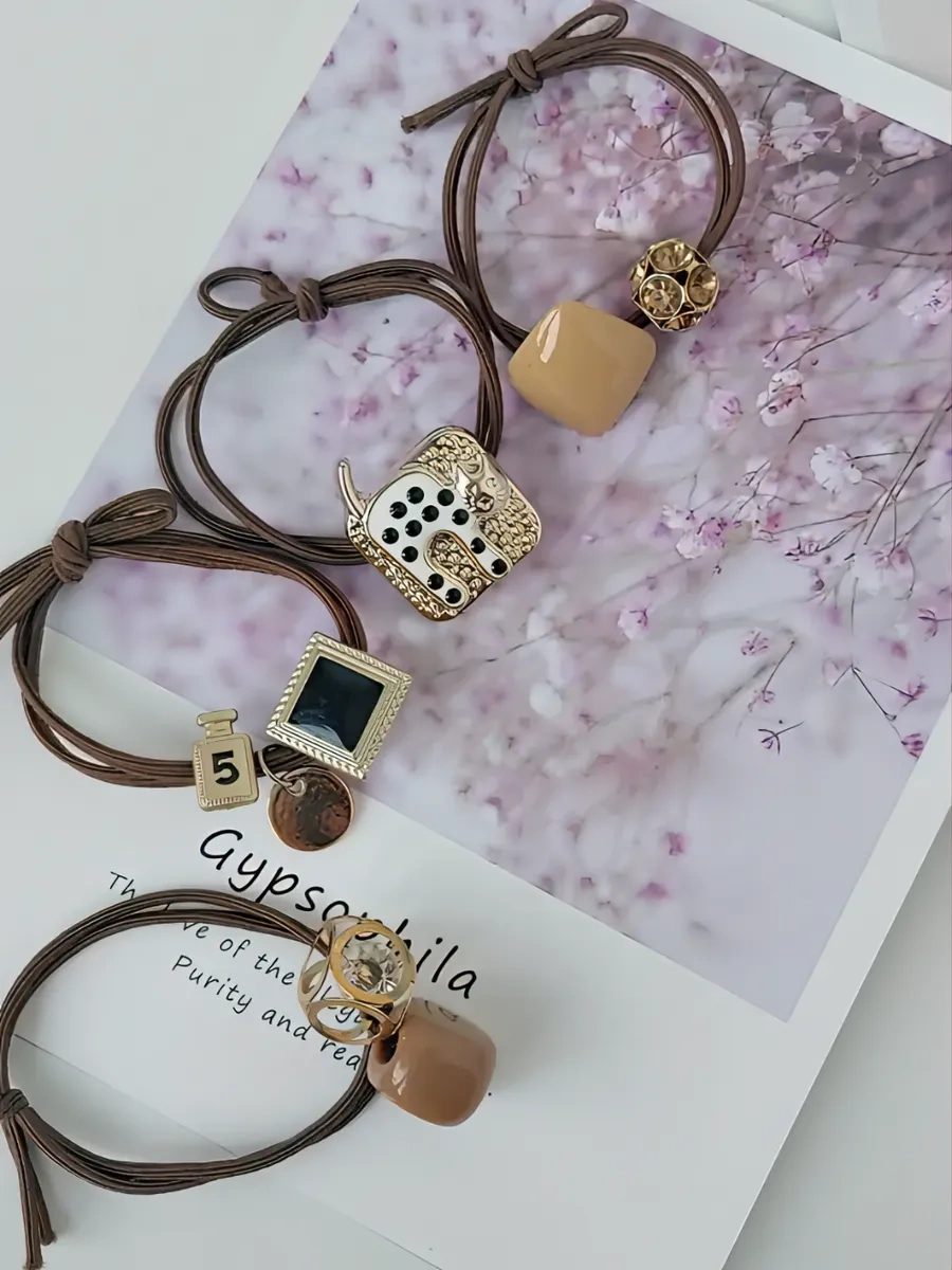 Mını Shop Msk Saç Lastikleri Seti Güzel 10 Adet 87682878 Kahve Rengi