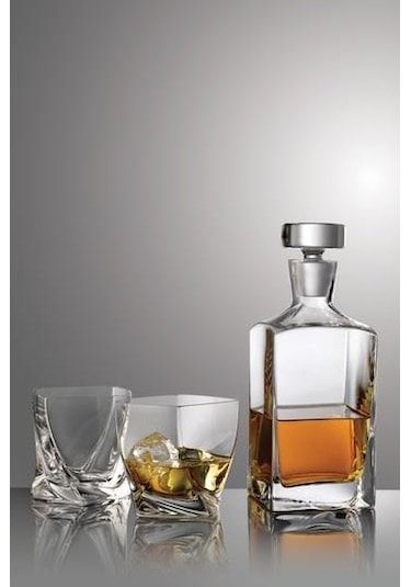 Paşabahçe 93103 Diamond 3 Parça El İmalatı Viski Seti Beyaz