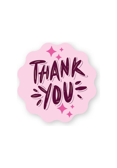 Sticker 4 - Thank You 4x4 Cm - 66 Adet