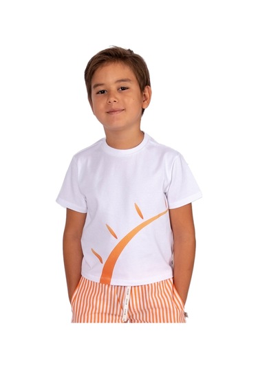 Organik Güneş Baskılı Erkek Çocuk T-shirt 001