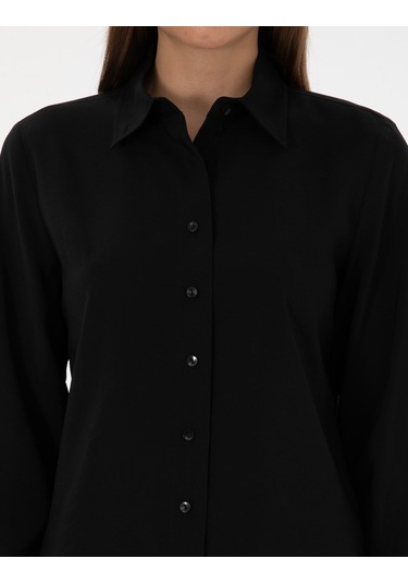 Pierre Cardin Kadın Siyah Gömlek Desenli 50318195-vr046 Siyah