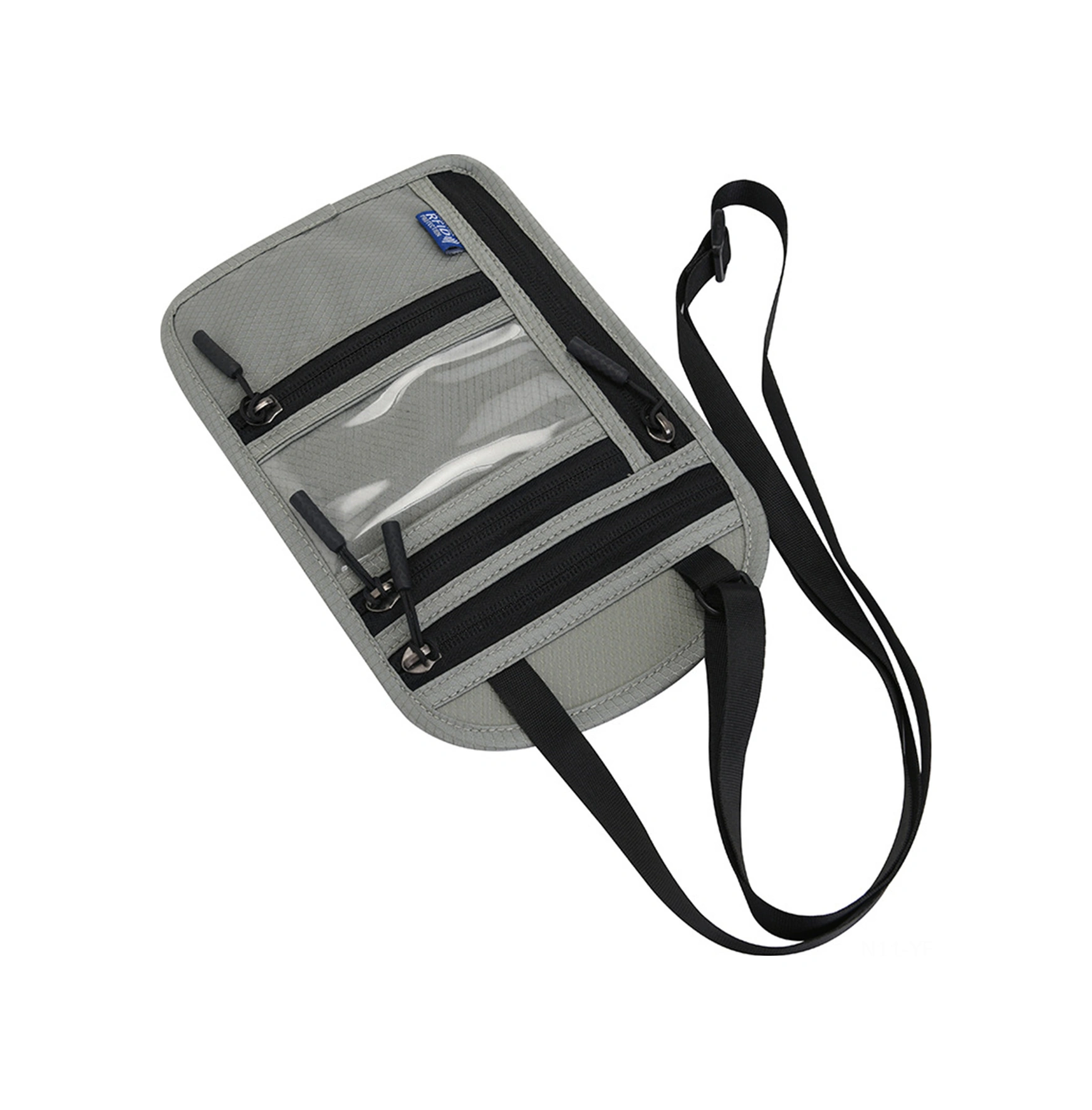 Yifomall Yolculuk Rfıd Koruma Nylon Askılı Cüzdan - Pasaport, Bilet Ve Belgeler İçin Ultra Hafif Gizli Saklama Çantası Göl Mavisi