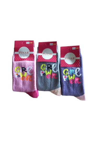 Kız Çocuk havlu Kışlık Soket Çorap 12 Çift