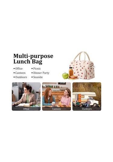 Reedark Siyah Korduroy Isı Yalıtımlı Çanta - Büyük Kapasiteli, Çoklu Cep, Piknik-seyahat-iş İçin 29x17x22.5cm Gösterildiği Gibi