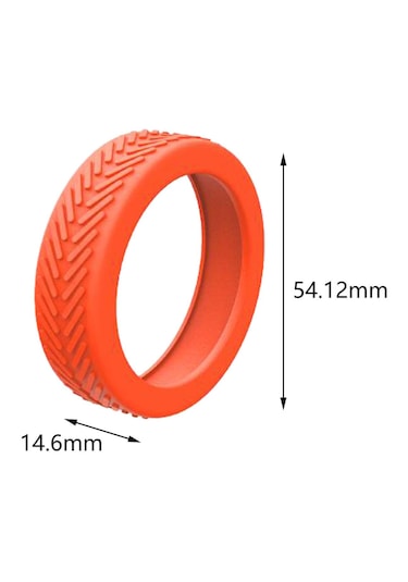 Suntek 8x Silikon Bagaj Jantı 1.9 Inç-2.5 Inç Tekerlekler Turuncu