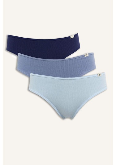 Defacto Ribana 3lü Brief Külot-fall İn Love D6404ax25aube572 Mavi