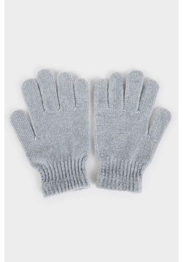 Defacto Kadın Şönil Eldiven F3191ax25wngr2 Gri