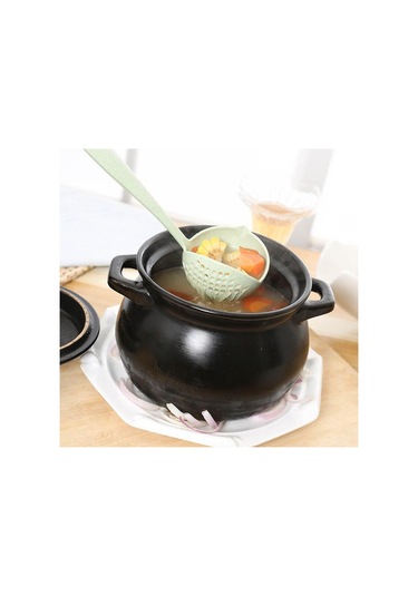 Pembe 2 In 1 Uzun Saplı Çorba Kaşığı Mutfak Süzgeci Pişirme Kevgir Mutfak Kepçe Plastik Sofra Kevgir Mutfak Aletleri