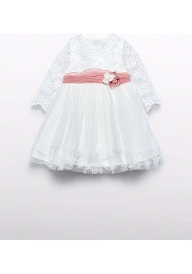 Mayoral Abel&lula Kız Bebek Abiye Elbise Beyaz