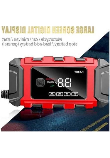 Pazly 12v/6a Hızlı Şarj E-fast Tk-360 Akıllı Şarj Cihazı, Tam Otomatik, Kırmızı, Ab Fişi - Lemestar Mağazası Önerisi