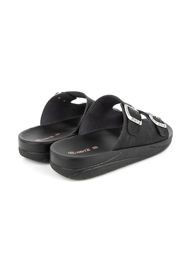 Muya Ditta Anatomik Taban Tokalı Dört Mevsim Erkek Terlik Siyah