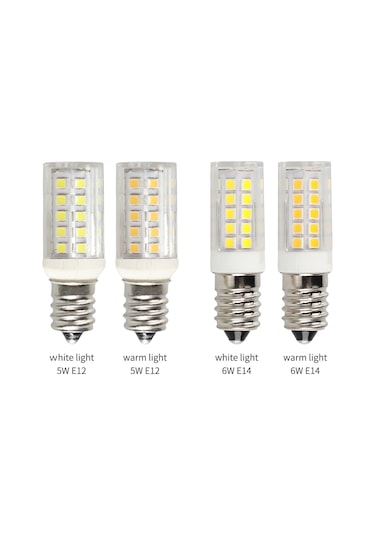 Seramik 5w E12 Led Ampuller Ac220v Buzdolabı Vida Tabanlı Buzdolabı Mutfak Salon Led Ampuller Titreşimsiz Mısır Ampulleri