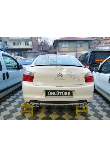 OtoÇizgi Citroen C-Elysee Bagaj Üstü Spoiler Piano Black-Parlak Beyaz OtoÇizgi
