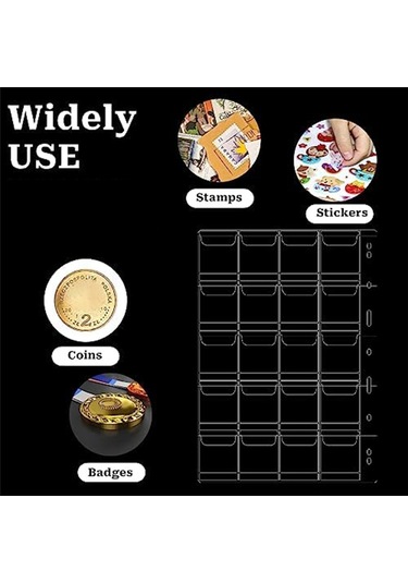 Anjiexun Madeni Para Albümü Koleksiyon Kolleksiyon Kılıfları İçin 9 Delikli Madeni Para Koleksiyon Sayfaları Şeffaf Anjiexun Madeni Para Albümü Koleksiyon Kolleksiyon Kılıfları İçin 9 Delikli Madeni Para Koleksiyon Sayfaları Şeffaf