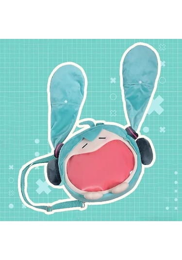 Kawaii Anime Hatsune Miku Cosplay Peluş Sırt Çantası Ita Çanta Kadın Çantası Okul Öğrenci Erkek Kadife Omuz Çantası Kız Hediyesi Diğer
