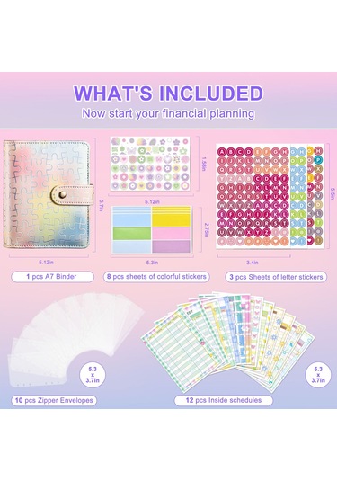 Tuomeng A7 Puzzle Ledger Taşınabilir Cep Gevşek Yaprak Defter Mor