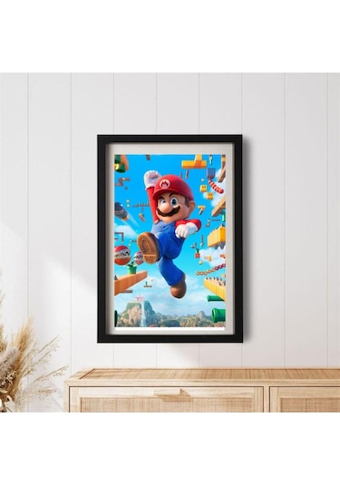 Süper Mario Tasarımlı Çocuk Odası İçin Çerçeve 20 X 30 Cm